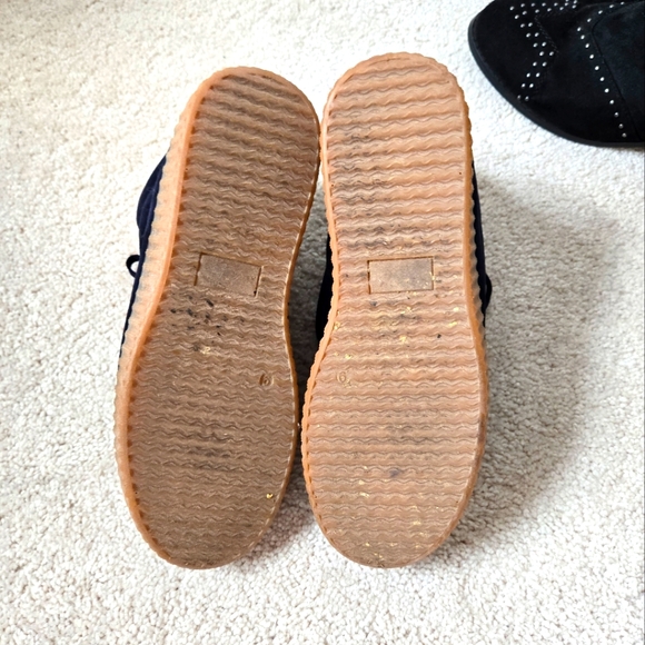 Navy Blue Vegan Suede Creepers size 8.5 - Picture 3 of 4